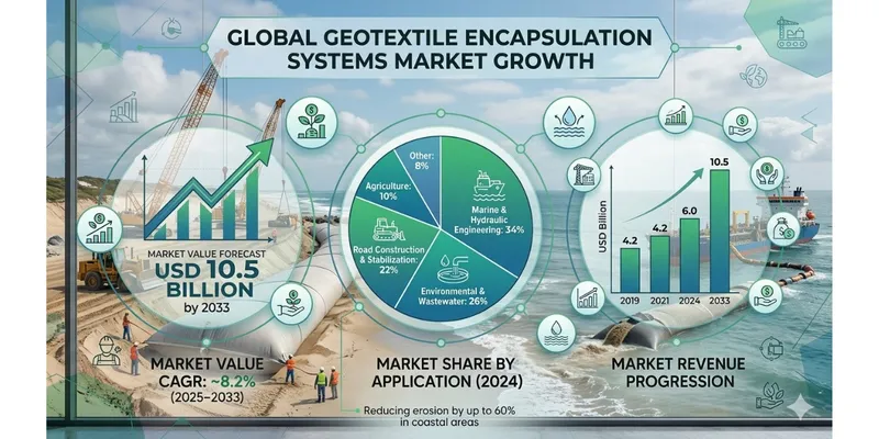 Geotextile Encapsulation Systems Market to Surpass USD 10.5 Billion by 2033 at 8.2% CAGR 